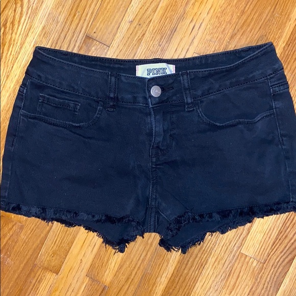 PINK Victoria's Secret Pants - Black jean shorts.